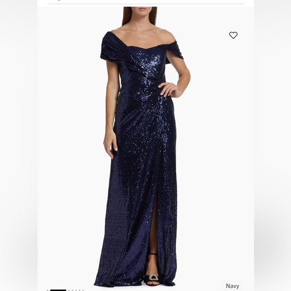 NWT Elegant off the shoulder gown - Picture 2 of 6